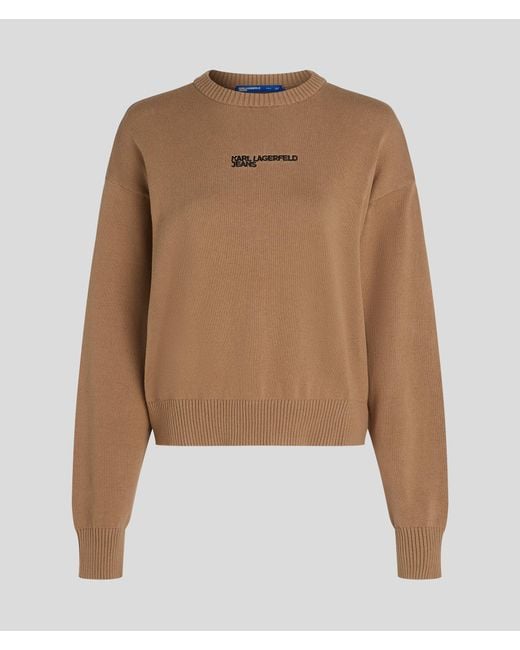 Pull Coupe Droite Karl Lagerfeld en coloris Brown