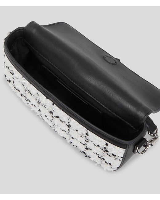 Karl Lagerfeld Metallic K/autograph Padlock Bouclé Shoulder Bag