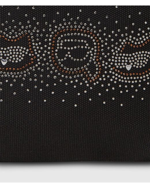Karl Lagerfeld Black Ikon Rhinestone Small Shopper