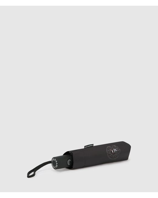 Karl Lagerfeld Black Ikon Circle Choupette Small Umbrella
