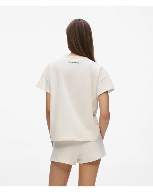 Karl Lagerfeld White Ikon Short Pajama Set
