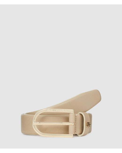 Karl Lagerfeld Natural K/Autograph Pin Belt