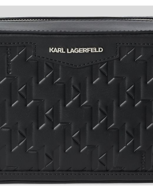 Sac Caméra K/Loom En Cuir, Homme, Taille Karl Lagerfeld pour homme en coloris Black