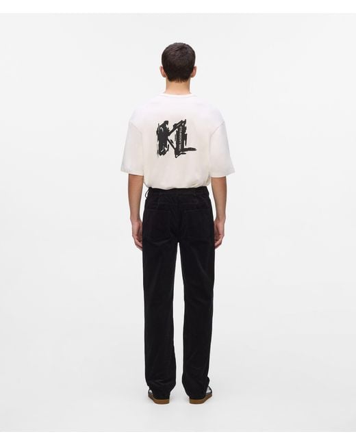 Karl Lagerfeld White Corduroy Pants for men