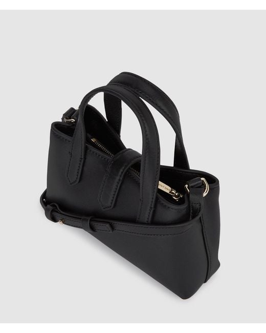 Karl Lagerfeld Black K/Autograph Padlock Mini Shoulder Bag