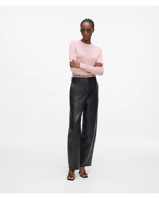 Karl Lagerfeld Pink Merino Wool Crewneck Sweater