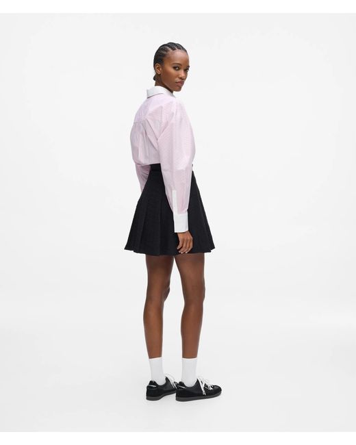Karl Lagerfeld Black Ikon Bouclé Pleated Skirt
