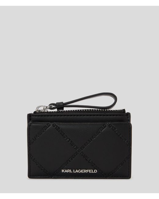 Karl Lagerfeld Black K/skuare Zip Cardholder