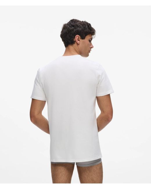 Karl Lagerfeld White Logo T-Shirt – 2-Pack for men