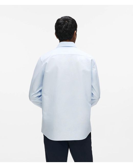 Karl Lagerfeld White Tonal Kameo Shirt for men