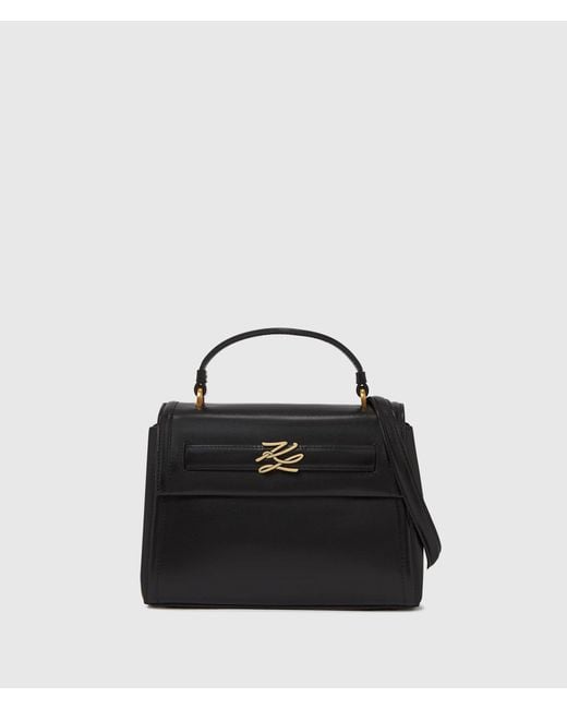 Karl Lagerfeld Black K/Autograph Small Top Handle Bag