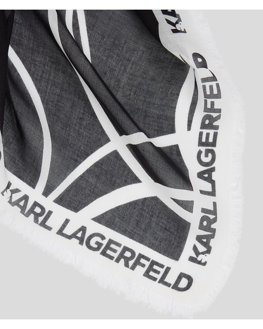 Karl Lagerfeld Gray K/signature Circle Scarf