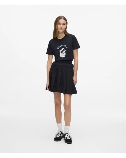 Karl Lagerfeld Black Exclusive Ikon Choupette Graphic T-Shirt
