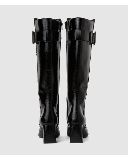 Karl Lagerfeld Black Beata Autograph Tall Boots