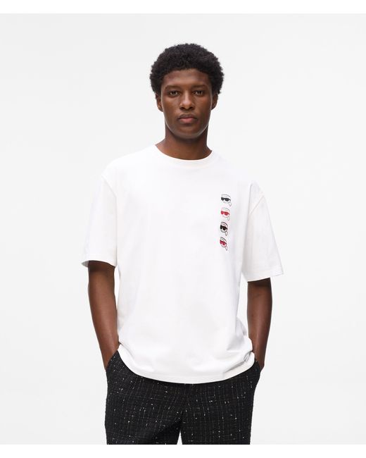 Karl Lagerfeld White Ikon Fusion T-Shirt for men