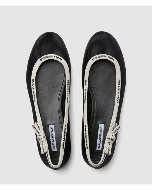 Karl Lagerfeld Black Ribbon Collar Pumps