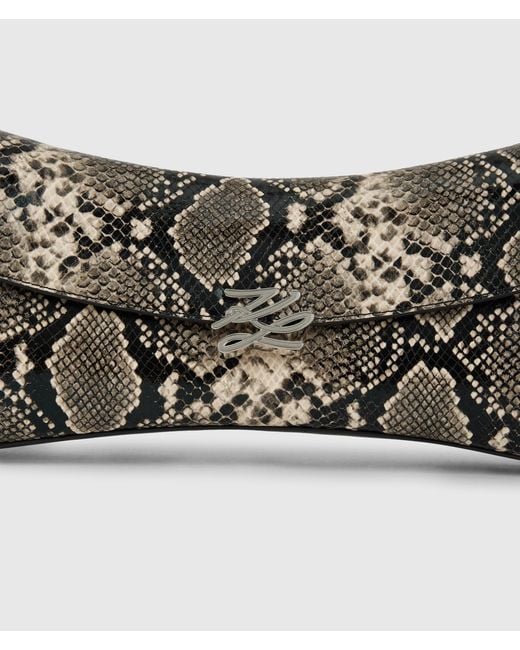 Karl Lagerfeld Multicolor K/Autograph Twist Python Top Handle Bag