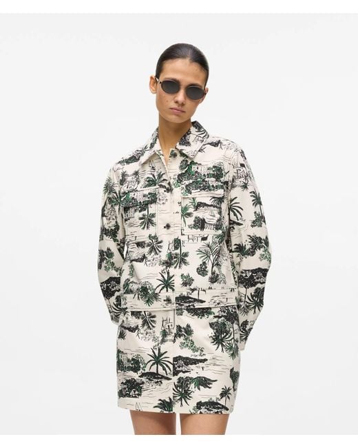 Karl Lagerfeld Metallic All-Over-Print Blouson Jacket, Multicoloured