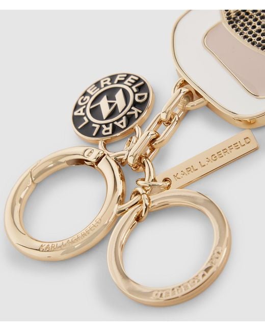 Karl Lagerfeld Natural Ikon Rhinestone Keychain