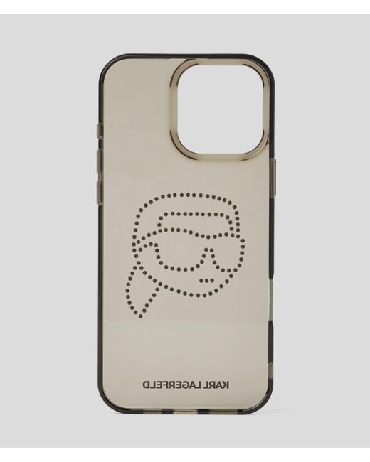 Karl Lagerfeld Gray Ikon Rhinestone Iphone 16 Pro Max Case