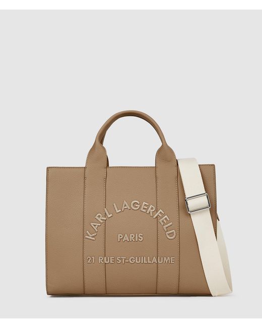 Karl Lagerfeld Brown Rue St-Guillaume Medium Tote Bag