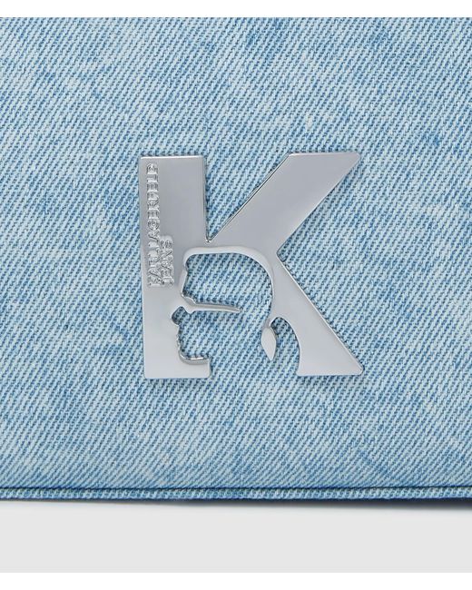 KL Jeans Blue Geo Denim Shoulder Bag