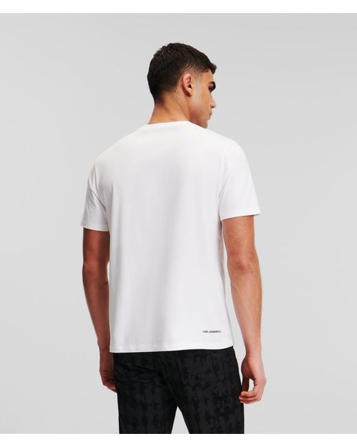 Karl Lagerfeld White Rue St-Guillaume T-Shirt for men
