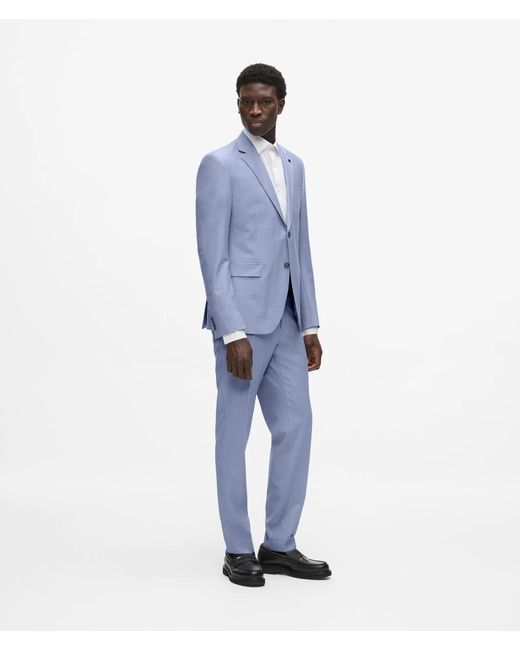 Karl Lagerfeld Blue Slim-Fit Blazer for men