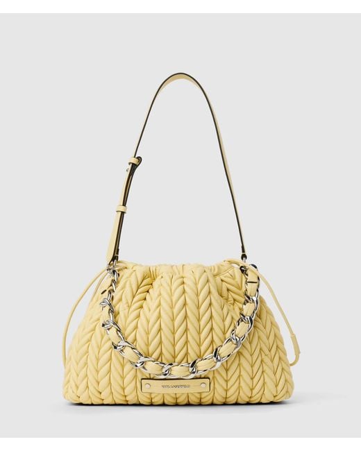 Karl Lagerfeld Metallic K/Weave Chain Shoulder Bag