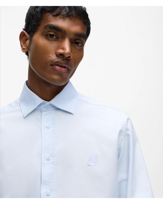 Karl Lagerfeld White Tonal Kameo Shirt for men