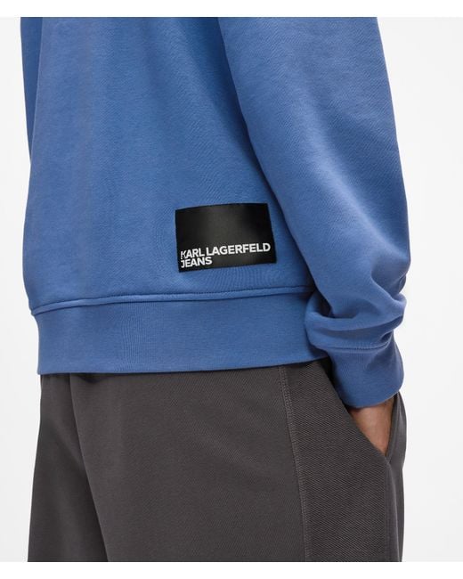KL Jeans Blue Regular-Fit Logo Sweatshirt for men