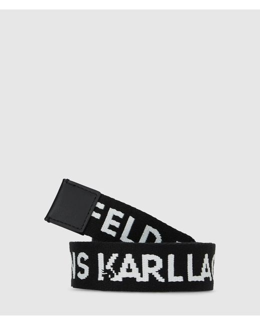KL Jeans Black Webbing Logo Belt