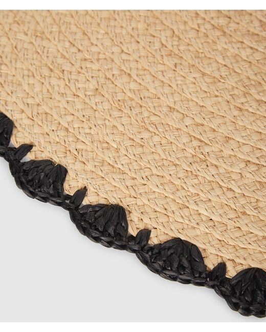 Karl Lagerfeld Natural K/Signature Scallop Beach Hat