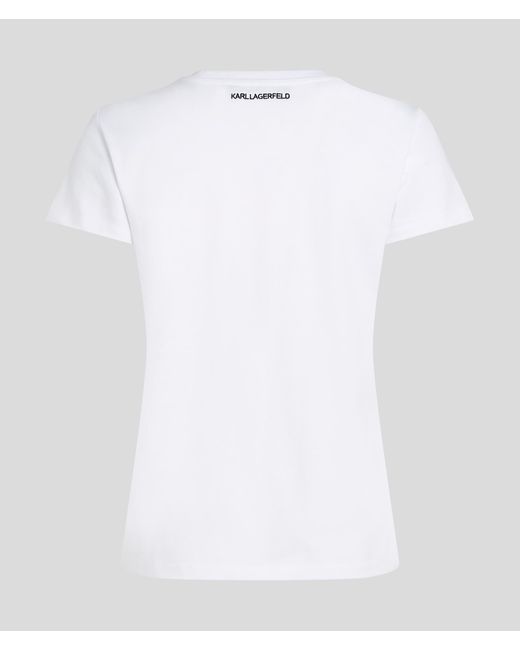 Karl Lagerfeld White Karl Signature T-shirt