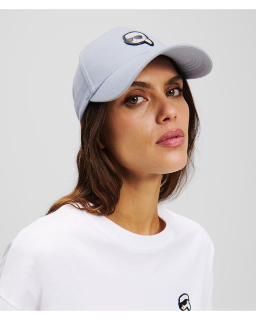 Karl Lagerfeld White Ikon -Kappe, Frau, Größe