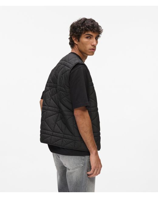 Karl Lagerfeld Black Lightweight Packable Gilet for men