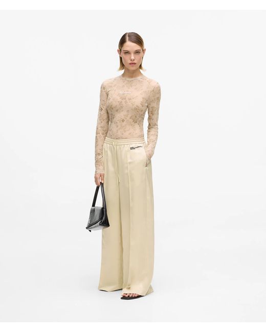 KL Jeans Natural Wide-Leg Satin Pants