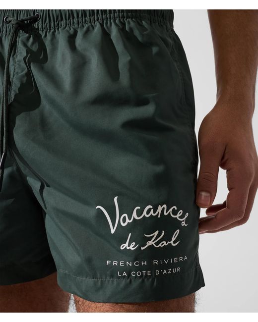Karl Lagerfeld Vacances De Karl Kurze Boardshorts, Herren, Größe in Green für Herren