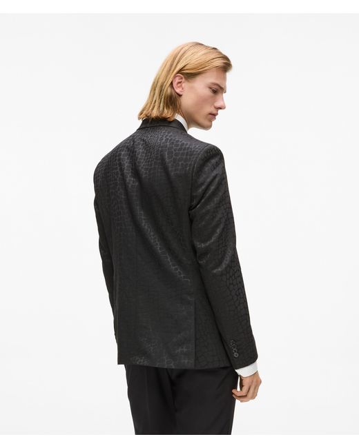 Karl Lagerfeld Black All-Over-Print Blazer for men