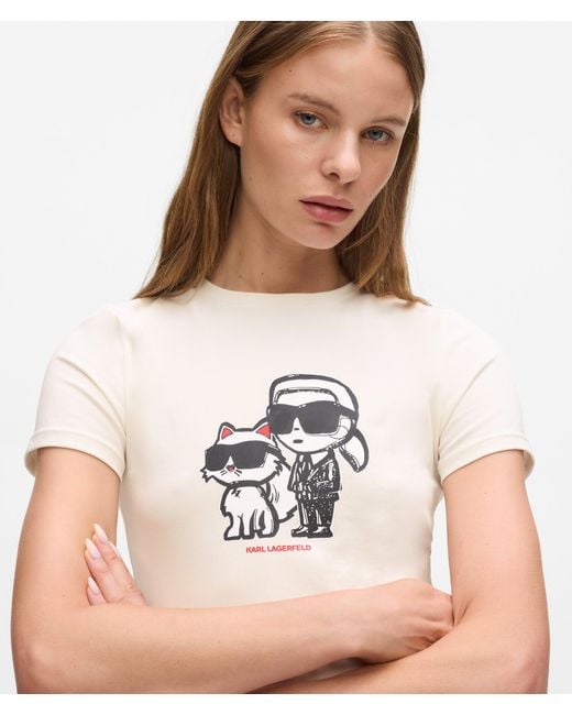 Karl Lagerfeld White Ikon Pajama T-Shirt