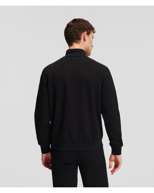 Karl Lagerfeld Black Sweat Zip Jacket for men