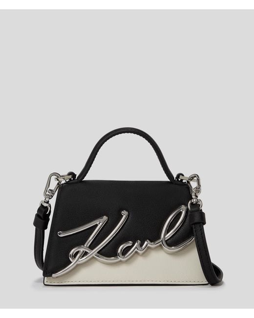 Karl Lagerfeld Black K/signature Nano Bag