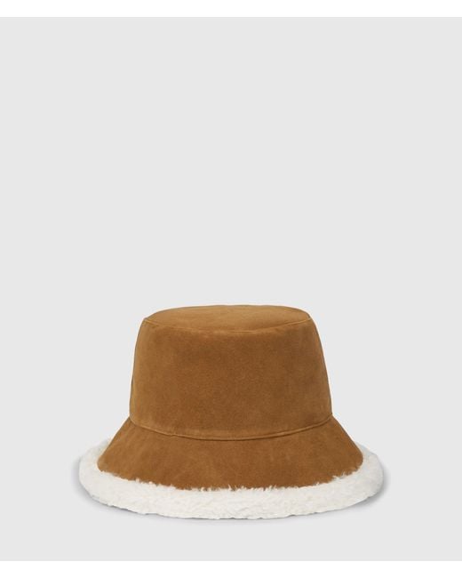 KL Jeans Brown Suede Reversible Bucket Hat