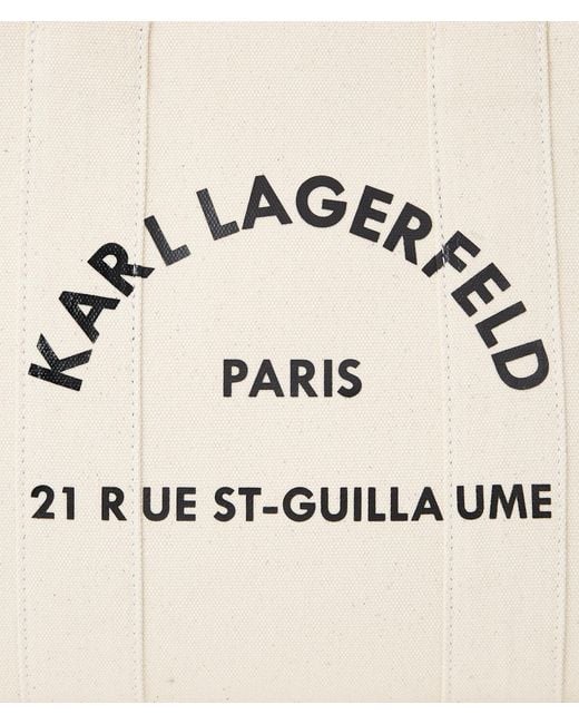 Karl Lagerfeld Natural Rue St-Guillaume Medium Square Tote Bag