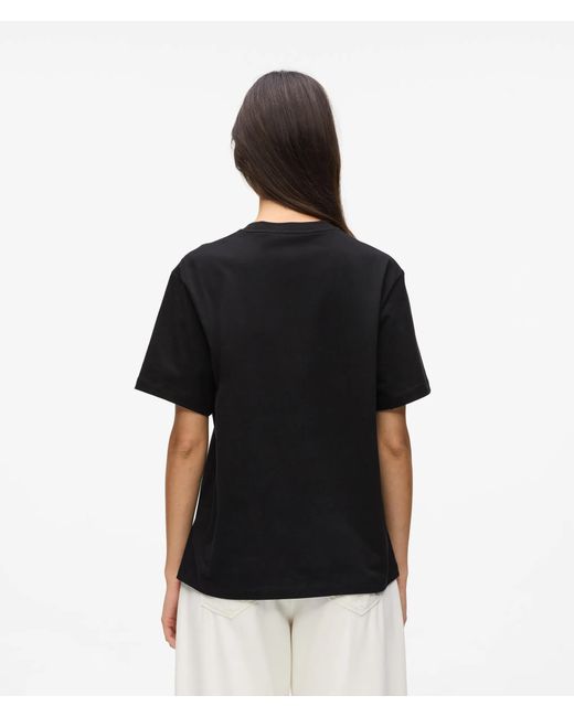 Karl Lagerfeld Black Signature Legeres T-Shirt, Damen, Größe