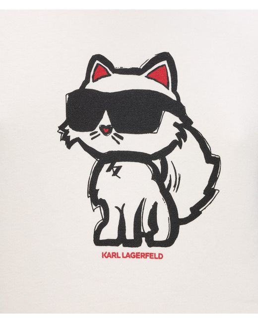 Karl Lagerfeld White Ikon Choupette Sweatshirt