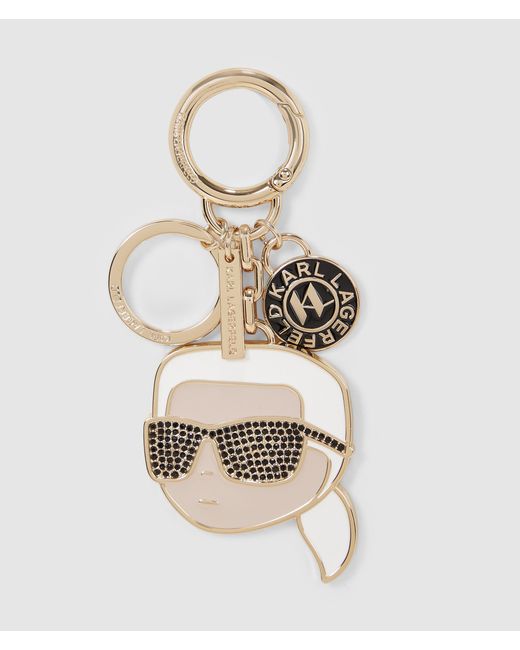 Karl Lagerfeld Natural Ikon Rhinestone Keychain
