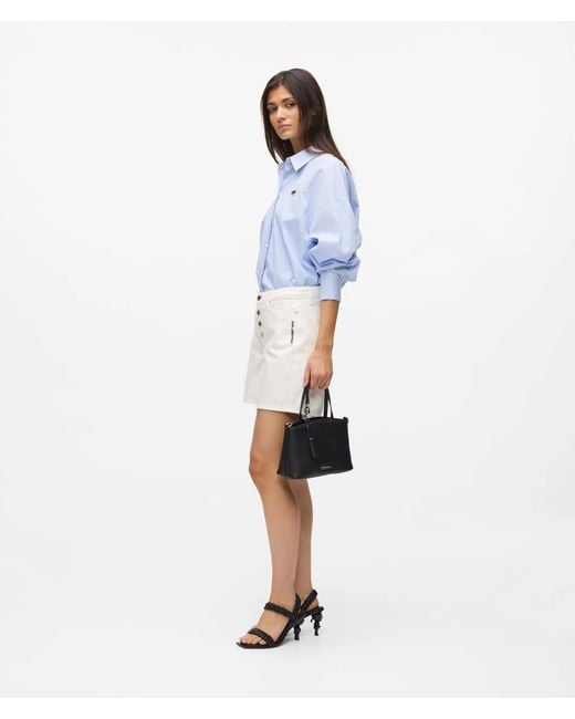 Karl Lagerfeld Black Ikon Smooth Small Tote Bag