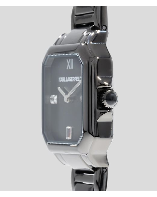 Montre Carrée Avec Logo Karl Karl Lagerfeld en coloris Gray