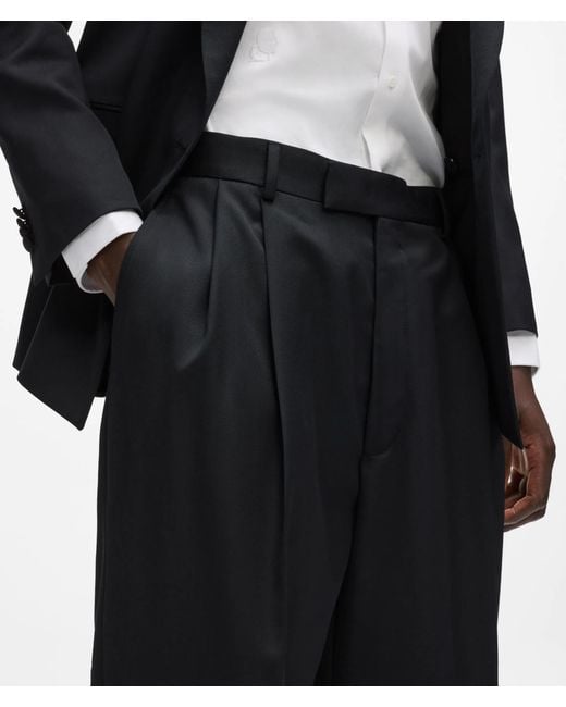 Karl Lagerfeld Black Kl Studio Straight Pants for men